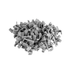 Titan AV 7mm Cable Clip, Grey, 100 Pcs
