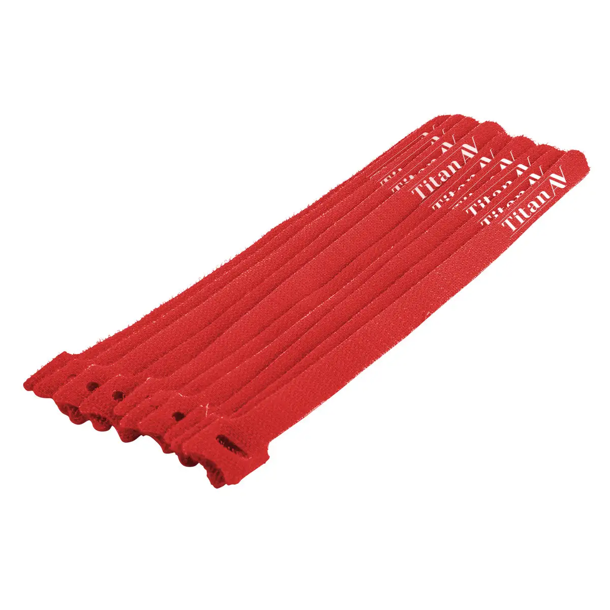 Titan AV Hook & Loop Cable Tie, 250mm, Red, 10 Pcs 3 Titan AV Hook & Loop Cable Tie, 250mm, Red, 10 Pcs