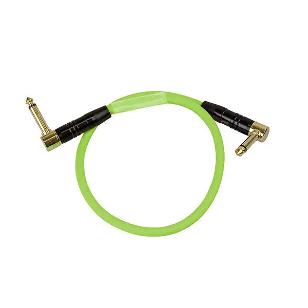 Titan AV 0.5m 1/4" Right Angle Jack To 1/4" Right Angle Jack Green Guitar Patch Lead 4 Titan AV 0.5m 1/4" Right Angle Jack To 1/4" Right Angle Jack Green Guitar Patch Lead - Image 2