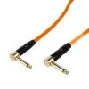Titan AV 0.5m 1/4" Right Angle Jack To 1/4" Right Angle Jack Orange Guitar Patch Lead
