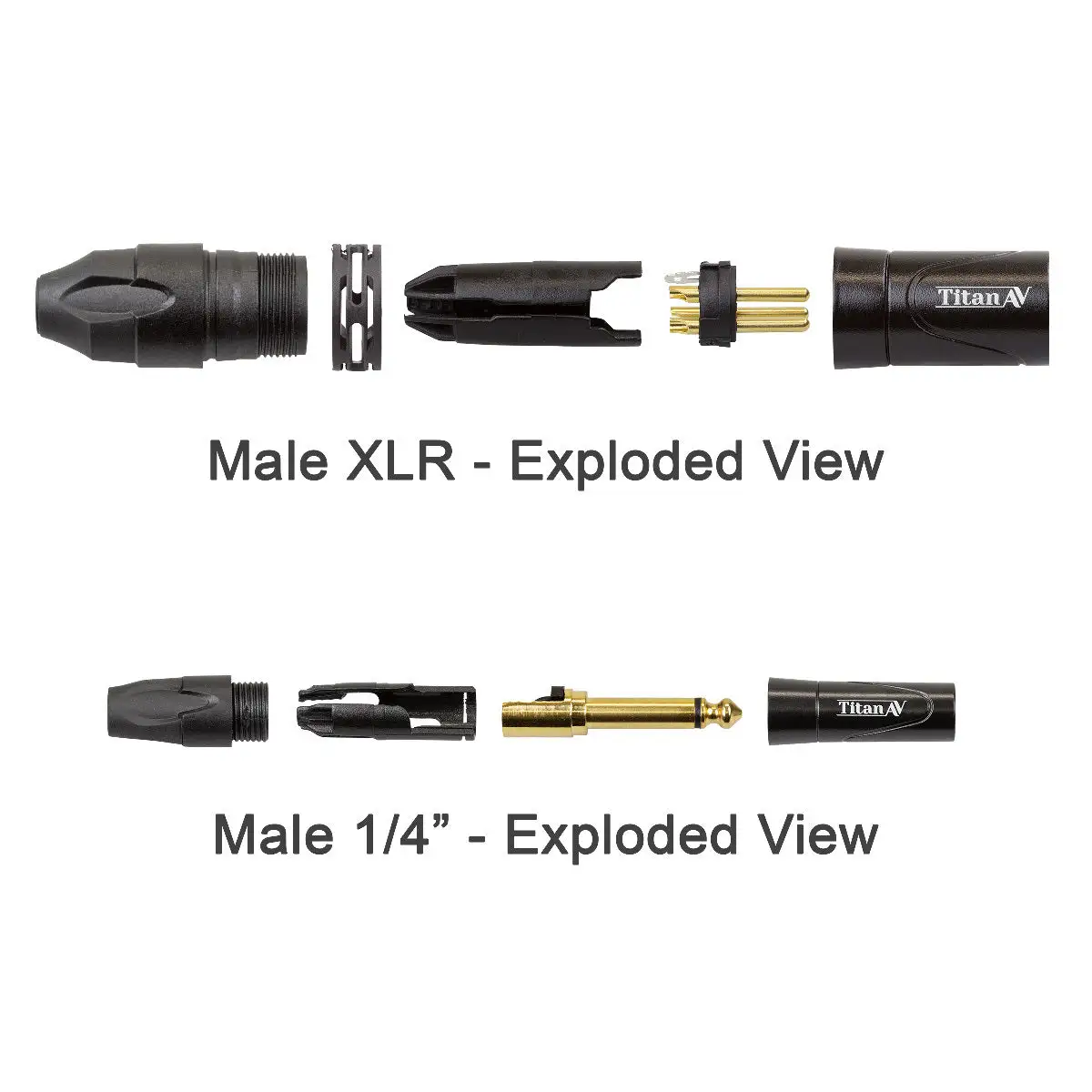 Titan AV 6m Microphone Cable XLR Male To 1-4" Jack 6.5mm PVC Jacket 4 Titan AV 6m Microphone Cable XLR Male To 1-4" Jack 6.5mm PVC Jacket - Image 2