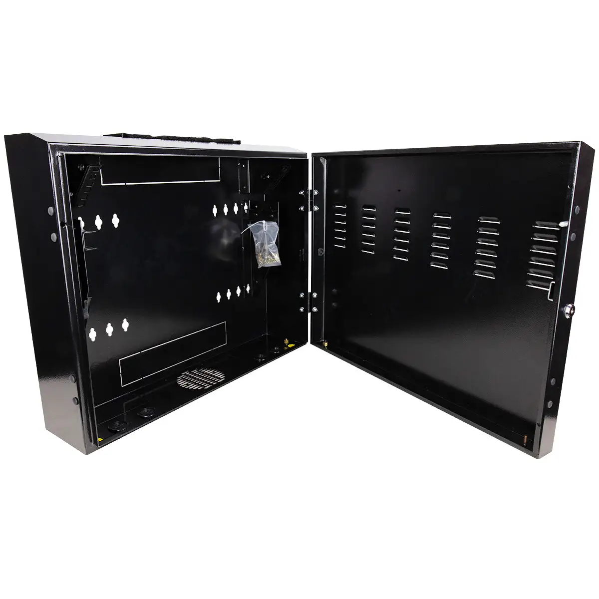 Titan AV 19" 2RU Vertical Wall Mount Server Cabinet, Short 4 Titan AV 19" 2RU Vertical Wall Mount Server Cabinet, Short - Image 2