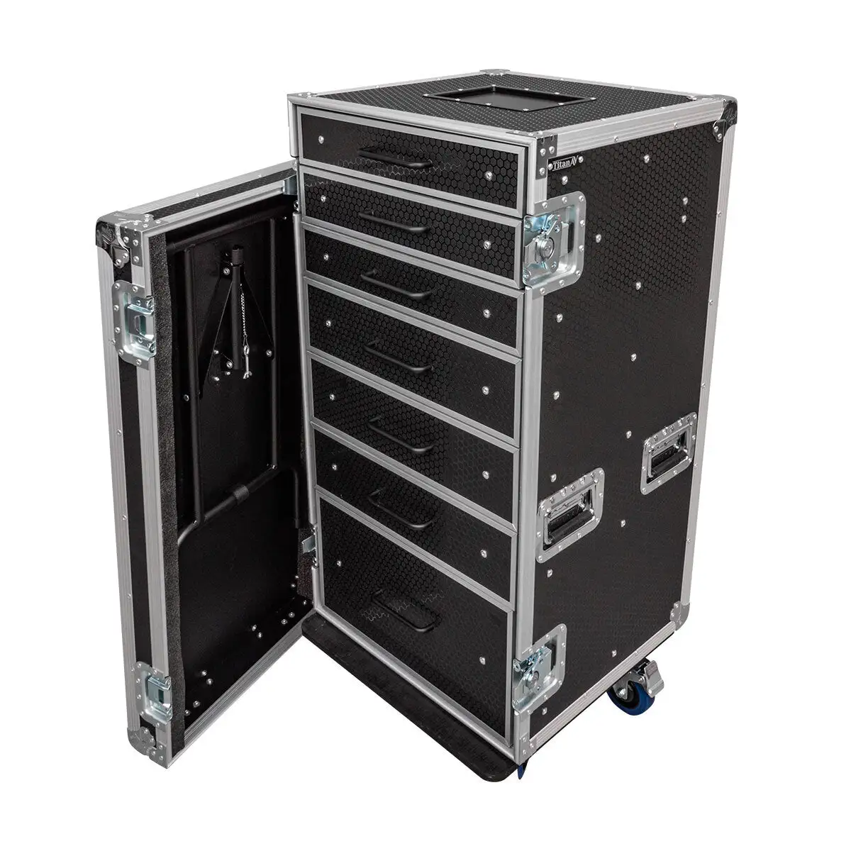 Titan AV Workstation Pro 7 Drawer With Table Road Case 5 Titan AV Workstation Pro 7 Drawer With Table Road Case - Image 3