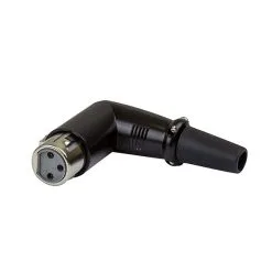 Titan AV XLR Balanced Right Angle Connector, 3 Pin Female