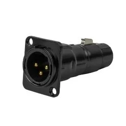 Titan AV XLR(M) โ XLR(F) Pass-through Panel Mount Connector