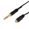 Titan AV 1/4" Jack TRS To 3.5mm TRS Socket 1.5m Headphone Extension Cable 2 Titan AV 1/4" Jack TRS To 3.5mm TRS Socket 1.5m Headphone Extension Cable -Mixer Road Box Sales Shop X STP 118 1.5