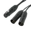 Titan AV Female XLR To 2 Male XLR Splitter Cable -Mixer Road Box Sales Shop X YCB 107