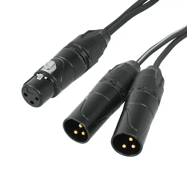 Titan AV Female XLR To 2 Male XLR Splitter Cable 3 Titan AV Female XLR To 2 Male XLR Splitter Cable