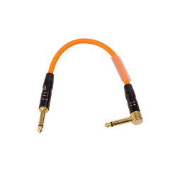 Titan AV 0.25m Guitar Patch Lead 1/4" Jack To 1/4" Right Angle Jack, Orange -Mixer Road Box Sales Shop fx 302 025o a371b807 61bc 4674 85b8 7d842c565840